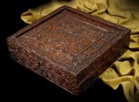 A Rare Sri-Lankan Portuguese Rosewood Games box; Late 16th/early 17th Century