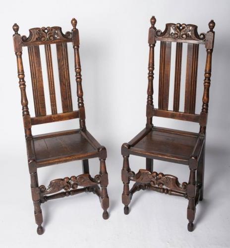 Pair Of Charles II Oak Chairs