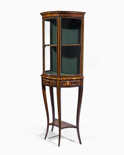 19th Century Italian Bow Fronted Display Cabinet