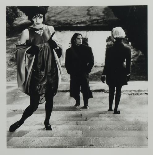 Original photograph of Helena Christensen on steps by Karl Lagerfeld