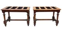 Pair Of 19th Century Walnut Luggage Rack Stands