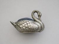 Edwardian Novelty Silver Swan Pin Cushion