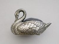 Edwardian Novelty Silver Swan Pin Cushion