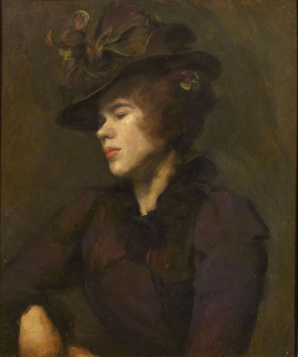 Portrait of Ida John, née Nettleship by Sir William Rothenstein N.E.A.C.  circa 1900