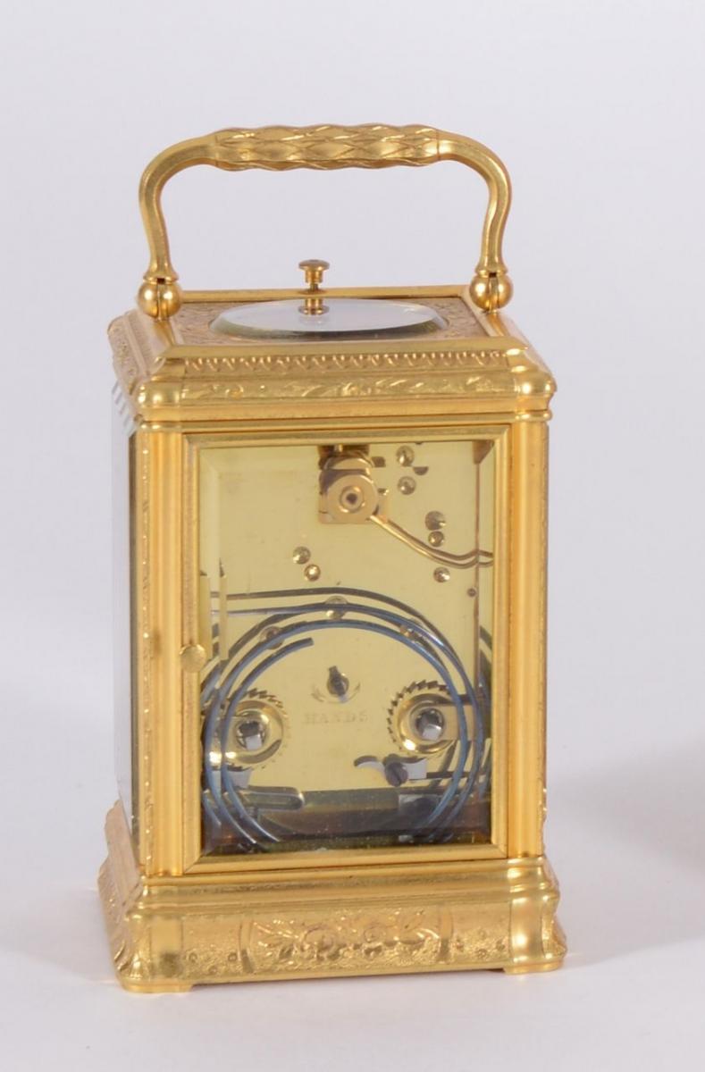 Drocourt, Paris: An Engraved Gorge Carriage Clock 5820 rear