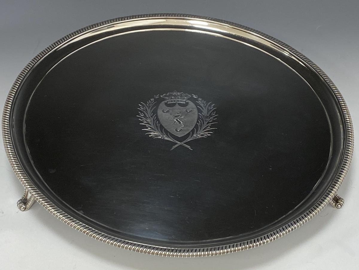 Bateman Georgian silver salver tray 1808