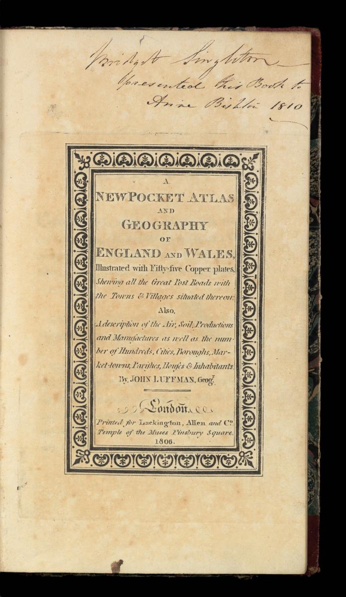 Luffman's rare pocket atlas of England and Wales
