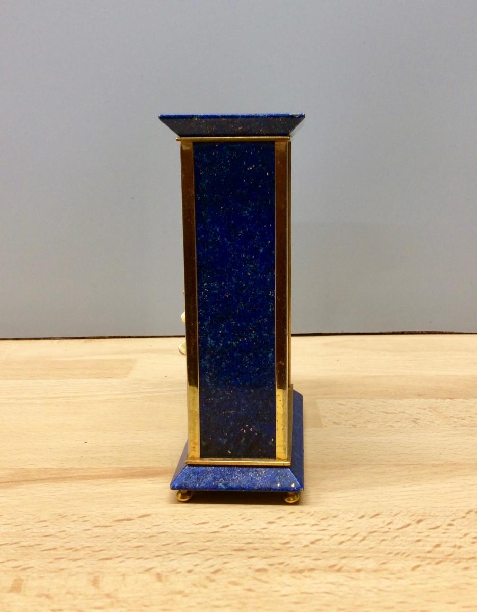 Jaeger Le Coultre Miniature Lapis Lazuli Mantel Clock