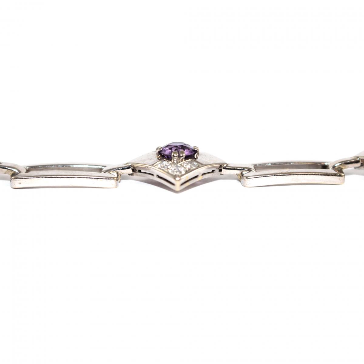 Amethyst & Diamond Bracelet c.1950