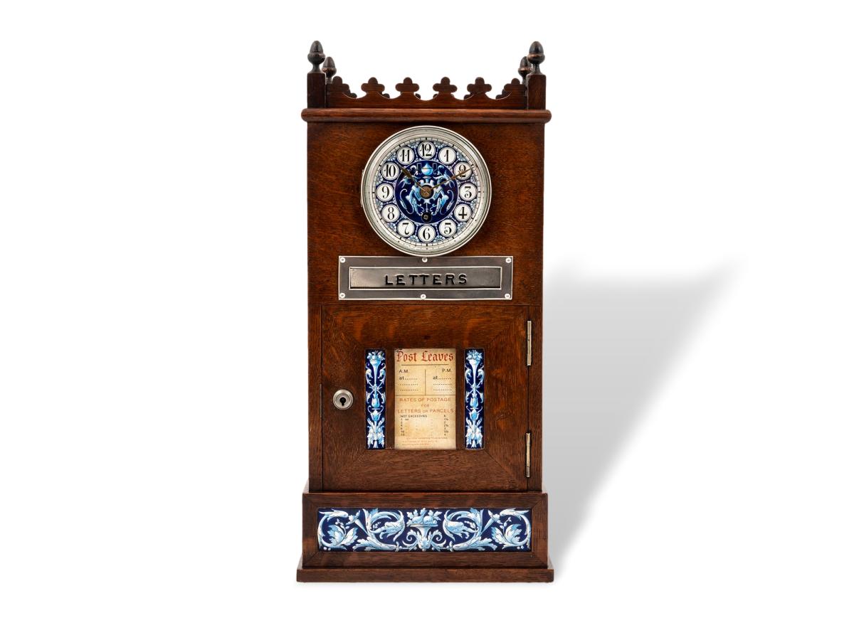 Front of the letter box clock 