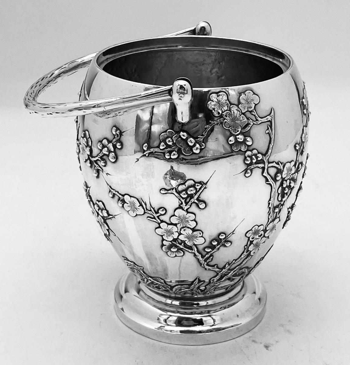 Chinese Export Silver Biscuit Box