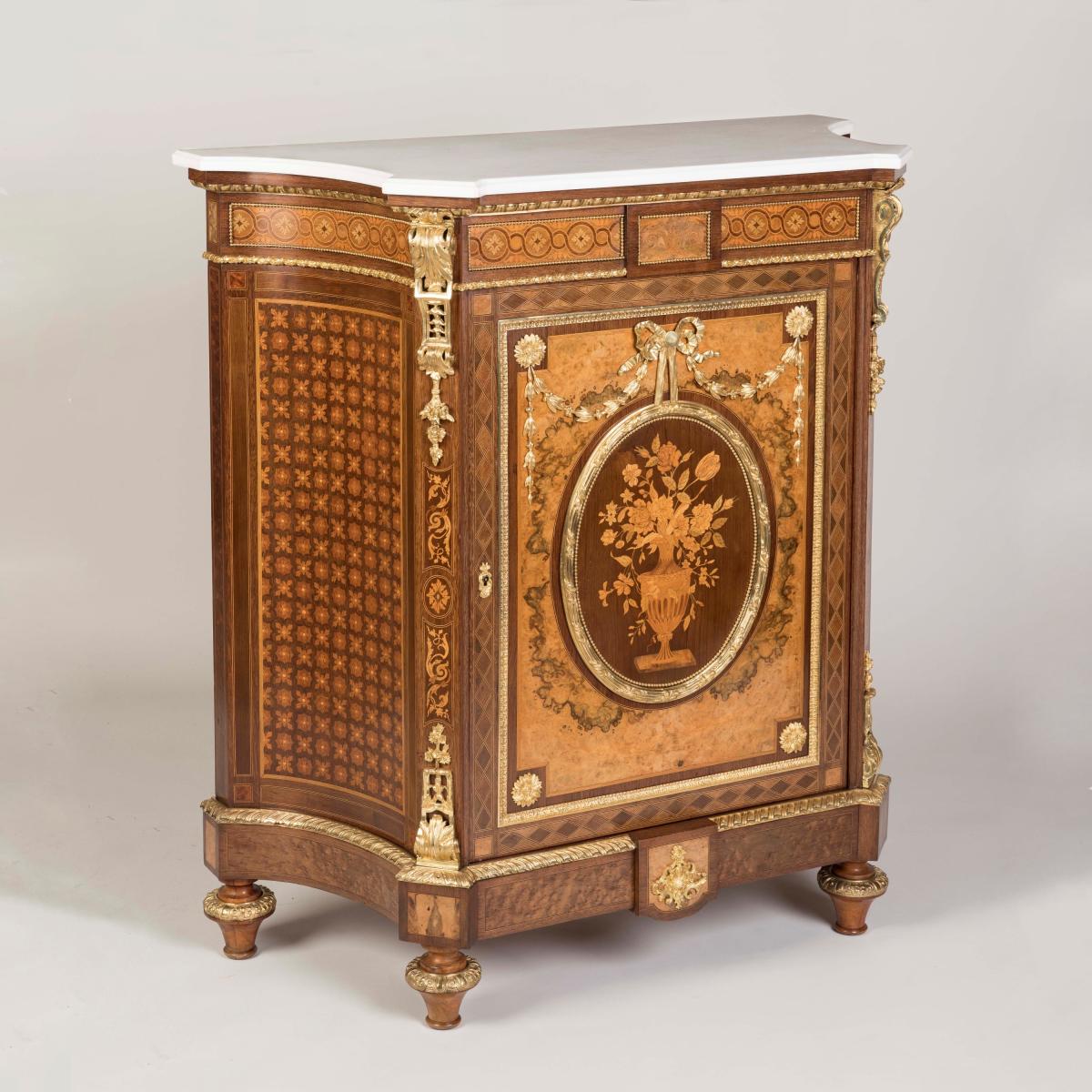Louis XVI Style Marquetry Inlaid Meubles d'Appui