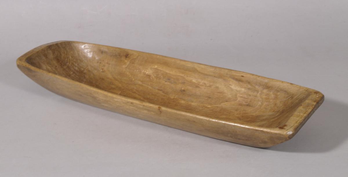 S/6032 Antique Treen Mid 19th Century Dated and Initialled Swedish Salting Trough