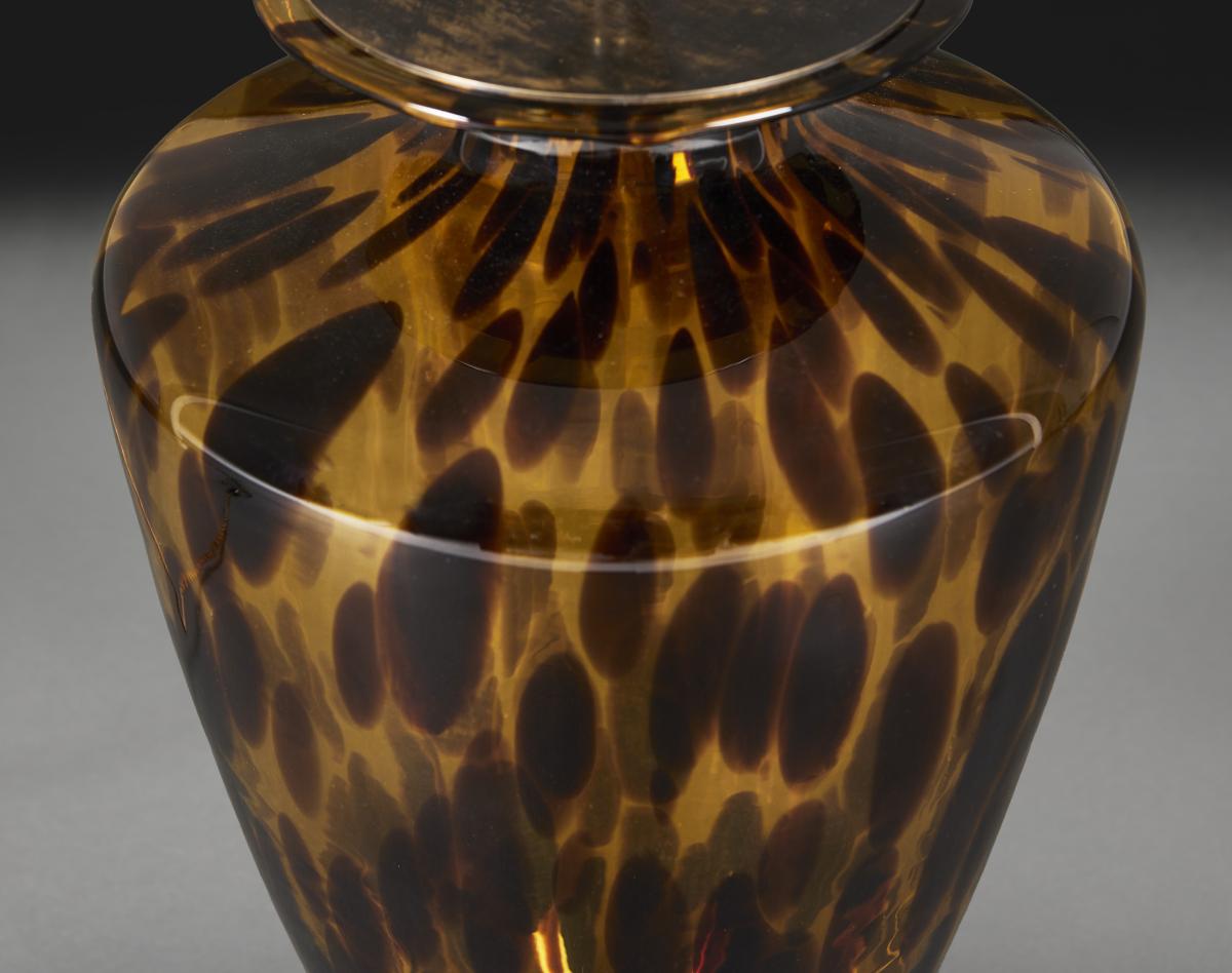 A Murano Tortoiseshell Glass Vase as a Lamp
