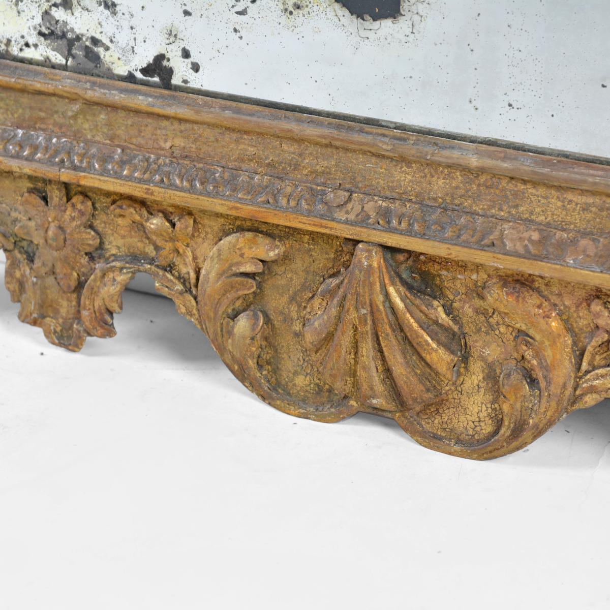George II carved giltwood mirror - Baggott Antiques