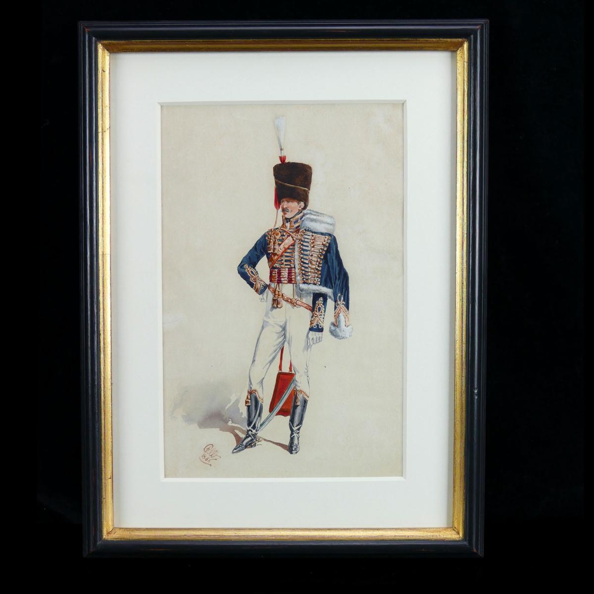 Victorian Study of an Officer of the 7th Queen’s Own Hussars (1815), 1886