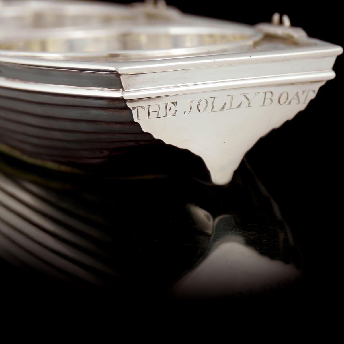 Royal Navy - A Georgian Officer’s Jolly Boat Decanter Stand, 1800