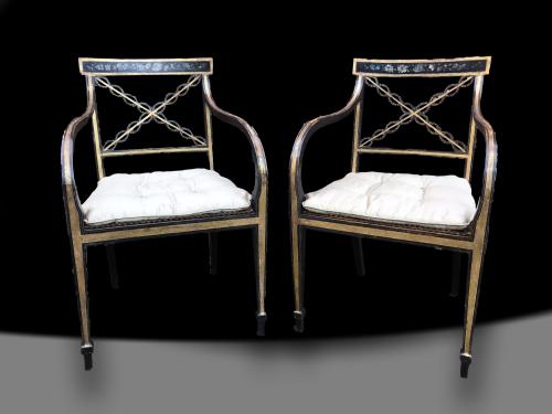 A pair of George III armchairs