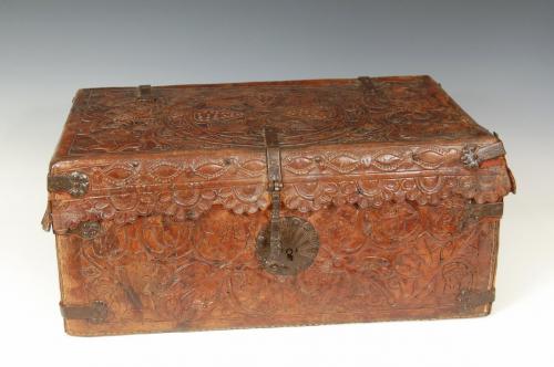 Leather Trunk, South American, Circa 1640