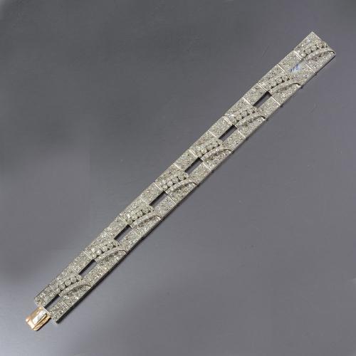 Platinum Set Art Deco Bracelet