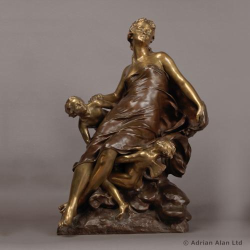 'Cupid & Psyche' - A Bronze Figure by François-Raoul Larche ©AdrianAlanLtd