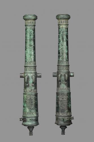 A Pair of Spanish Bronze Cannon Barrels, circa 1600
