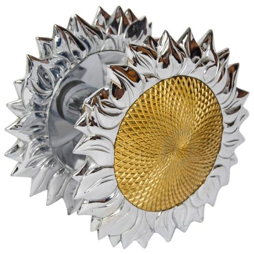 Large double sided sunflower shaped door handle by Chrystiane Charles