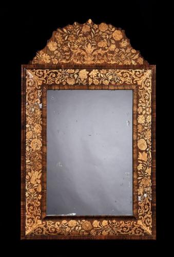 Gerrit Jensen: A William and Mary Marquetry Mirror