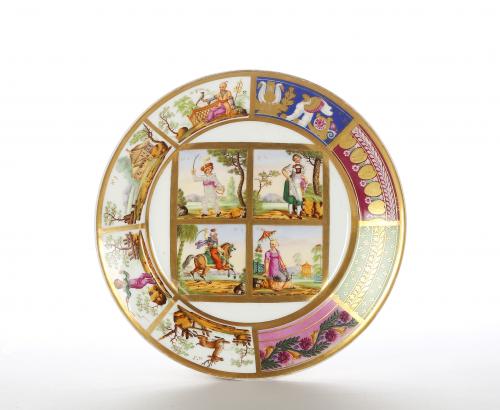A Paris Porcelain Sample Plate