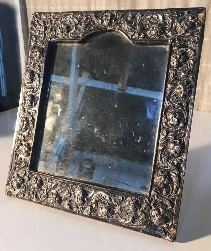 Silver Framed Mirror, 17th Century