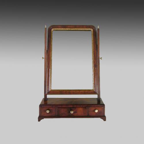 George 11 mahogany dressing mirror