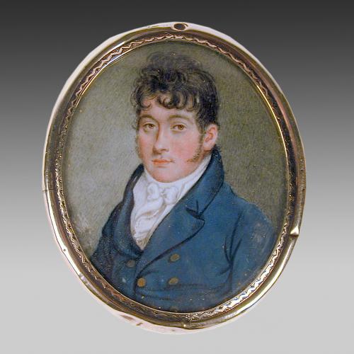19th century miniature portrait of Mr. John Dent, Solicitor and County Coroner