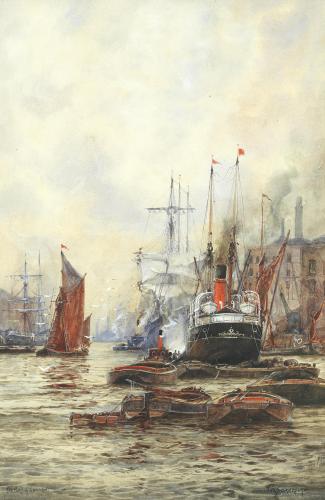 Frank William Scarbrough (British fl. 1890-1939) The Port of London