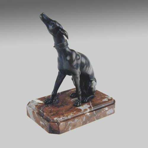 19th century bronze greyhound