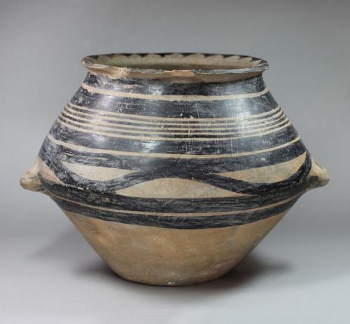 Chinese earthenware funerary urn, Neolithic period, possibly Yangshao culture