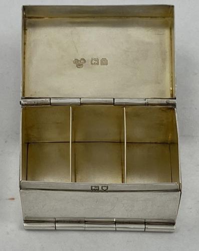 Antique silver stamp box