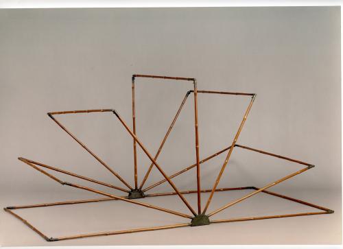 A bamboo folding frame, probably for a mosquito net, Chinese, Qing dynasty, probably 18th or 19th century
