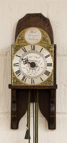 George II Small Hook and Spike Wall Clock by Mark Draper, Witham