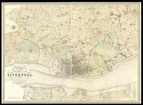 Lancashire - Large-scale plan of Liverpool