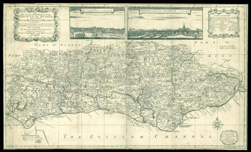 Sussex - Rare separately issued map of Sussex