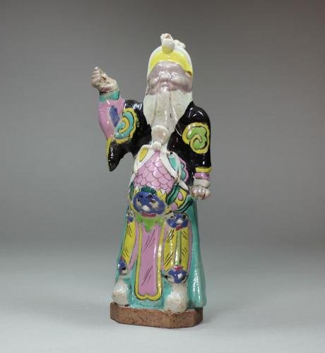 Chinese famille-rose figure of Guandi (God of War)
