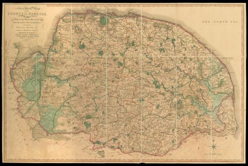 Norfolk - Milne's reduced survey of Norfolk