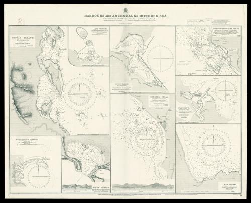 Admiralty chart of the harbour's and Anchorages in the Red Sea