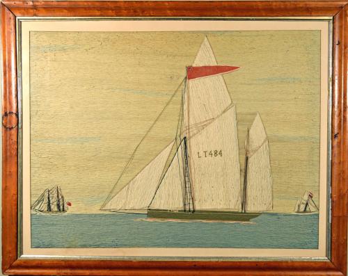 Sailor's Woolwork or Woolie of The Lowestoft Lugger, "John Frederick", Circa 1907