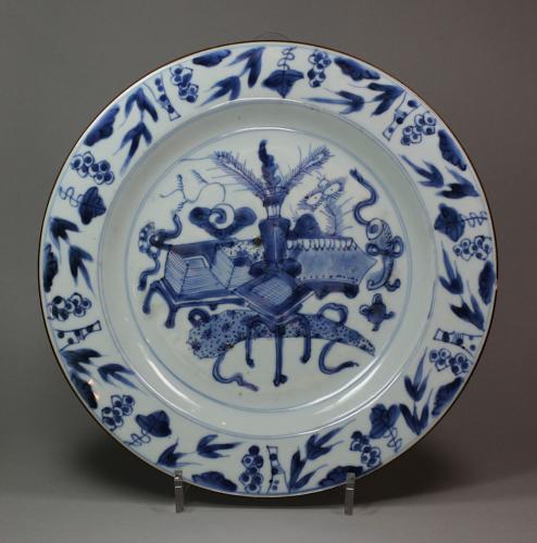 Chinese blue and white plate, circa 1720