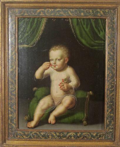 Oil Painting of a Young Child, Probably German, 17th Century