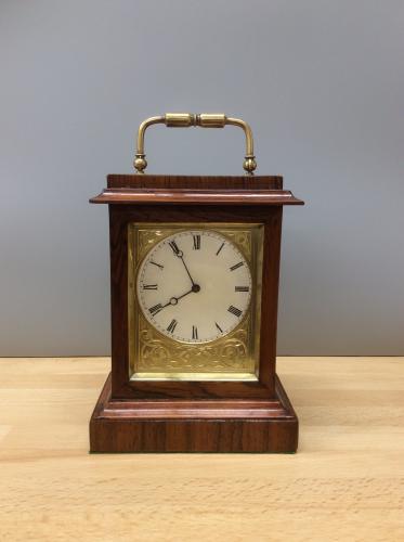 Miniature Rosewood French Mantel Clock