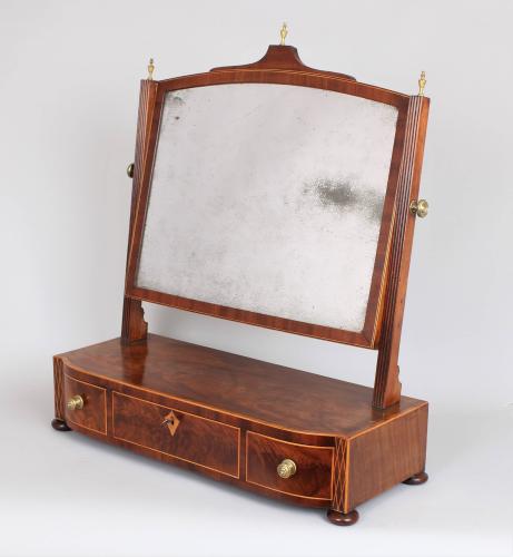 George IV period mahogany toilet mirror
