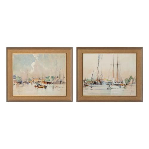 A pair of watercolours by (Albert) Gordon Thomas R.S.W (1893-1970)