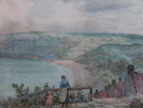 Yorkshire watercolour painting Runswick Bay